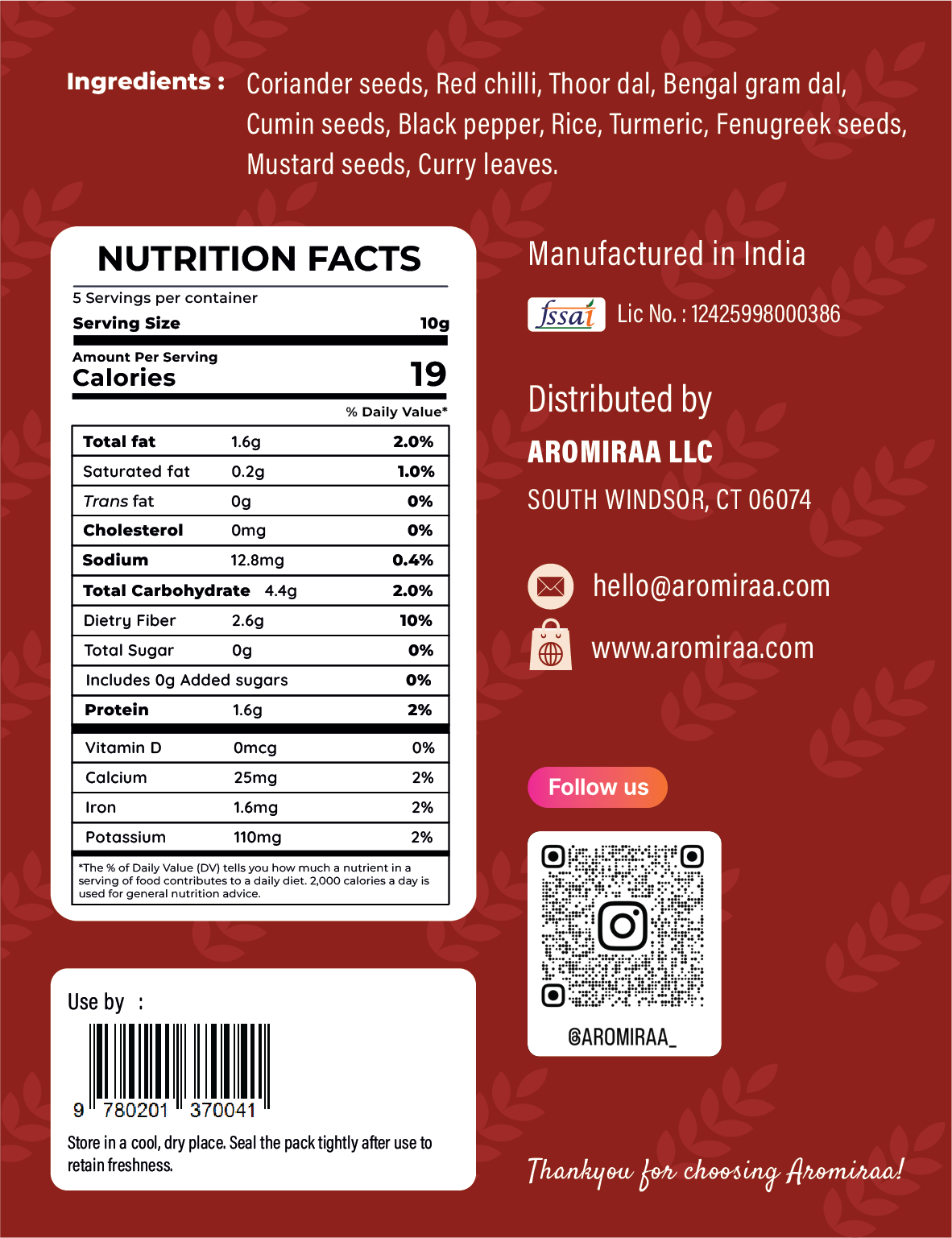 Kulambu Masala 50g
