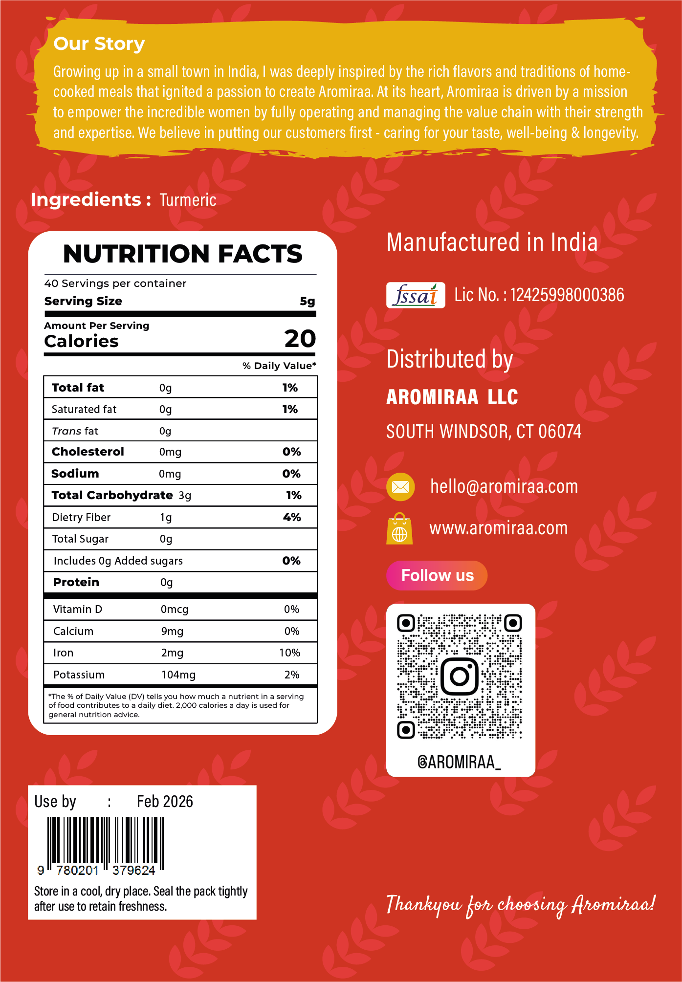 Turmeric powder