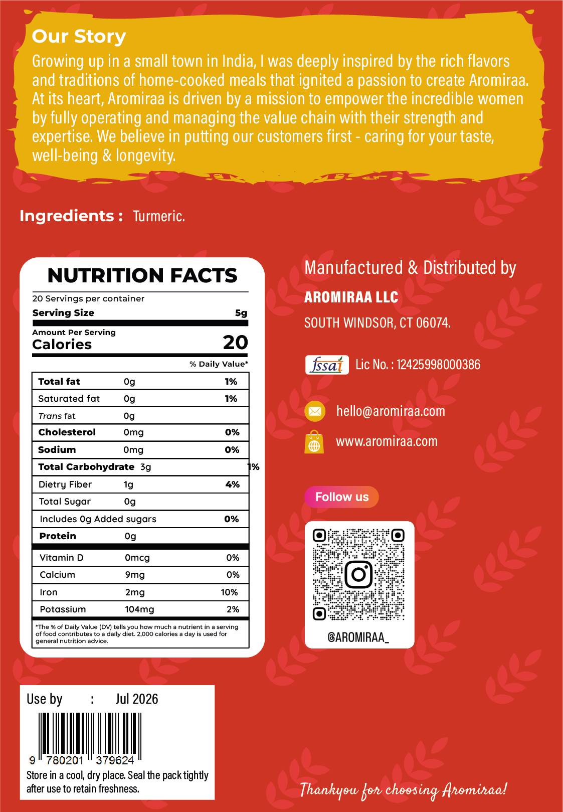 Turmeric powder